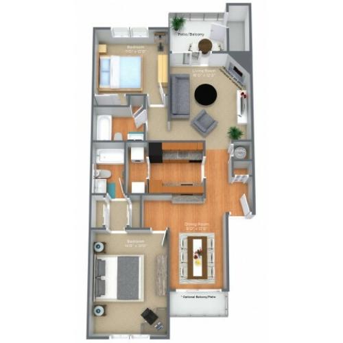 2 Bed, 2 Bath- Updated