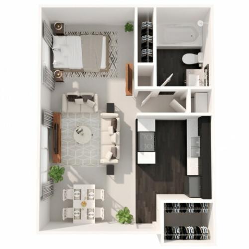 Studio Floor Plan | Apartments In Cherry Creek Colorado