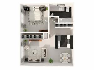 1 Bedroom Floor Plan | Apartments In Cherry Creek Colorado