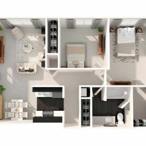 2 Bedroom Floor Plan | Apartments In Cherry Creek Colorado