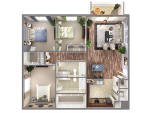 3 Bedroom Floor Plan | Biscayne Bay Miami Apartments | Advenir at Biscayne Shores