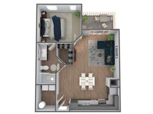 1 Bedroom Floor Plan | 1 Bedroom pet friendly apartments