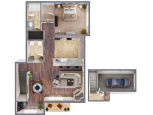 1 Bedroom Floor Plan | Apartments In Aurora Colorado