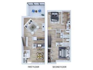 Townhome Floor Plan | Apartments Midland TX | Advenir at The Meadows