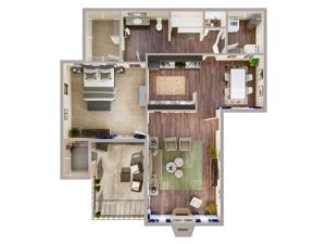 1 Bdrm Floor Plan | Lake Charles Apartments | Advenir at Lake Charles