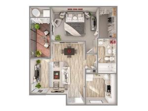 1 Bedroom Floor Plan | Coconut Creek Florida Apartments | Advenir at Cocoplum