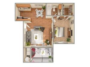 1 Bdrm Floor Plan | Apartments In Venice FL | Advenir at Monterrey