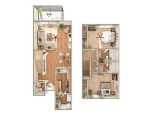 2 Bdrm Floor Plan | Apartments In Venice Florida For Rent | Advenir at Monterrey