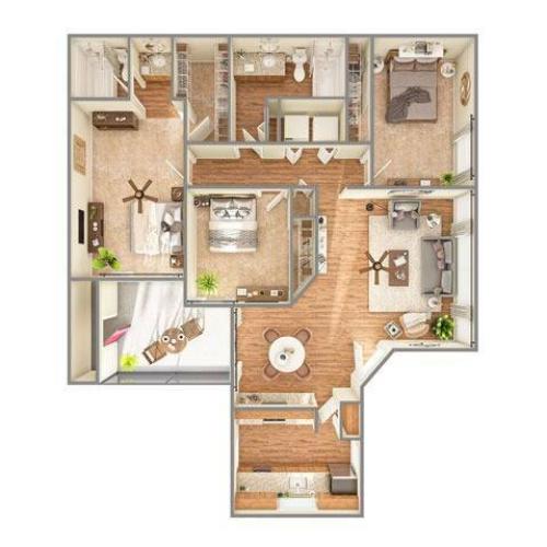 3 Bedroom Floor Plan | Apartments In Venice Florida | Advenir at Monterrey