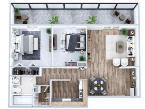 2 Bedroom Floor Plan | Denver Apartments | Advenir at French Quarter