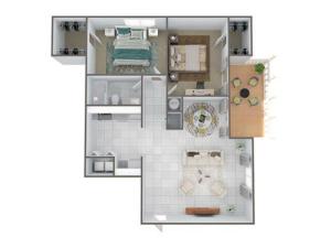 2 Bedroom Floor Plan | Apartments In Palm Beach Gardens Florida | Turnbury at Palm Beach Garden
