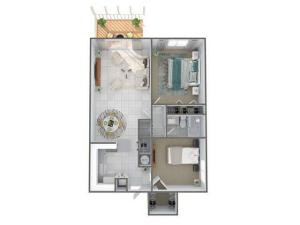 2 Bdrm Floor Plan | Palm Beach Gardens FL Apartments | Turnbury at Palm Beach Garden