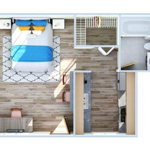 Studio Floor Plan | Apartments In Miami FLorida | Advenir at University Park