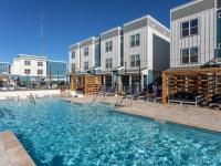 Pool and Sun Deck with Loungers | Latitude at Hillsborough | Student Apartments Raleigh