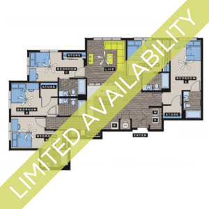 E2 5 Bedroom Floor Plan | Bixby Kennesaw | Kennesaw, GA Apartments