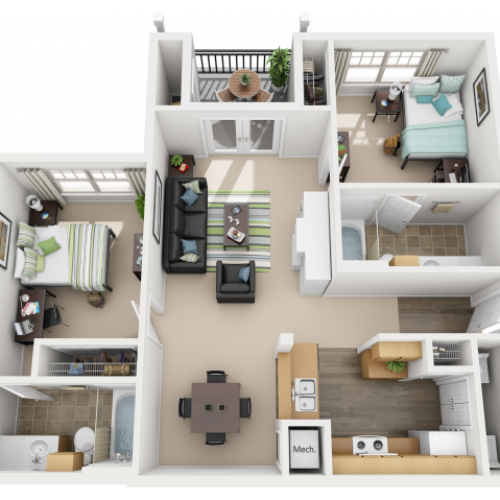 2x2 PV floor plan