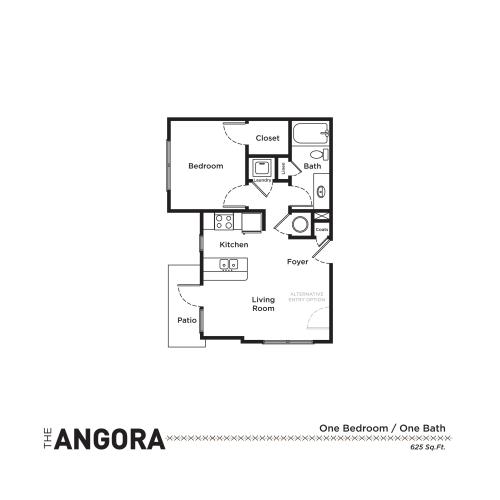 1 Bedroom Floor Plan | Apartments In Fort Mill SC | Kingsley Apartments