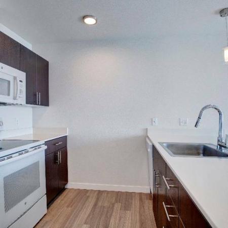 712 Living Space - Kitchen | HANA Apartments | Apartments Seattle WA