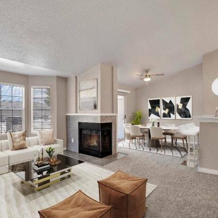 Classic Living Area with Carpet | Westview Village Apartments | Renton Apartments 1 Bedroom
