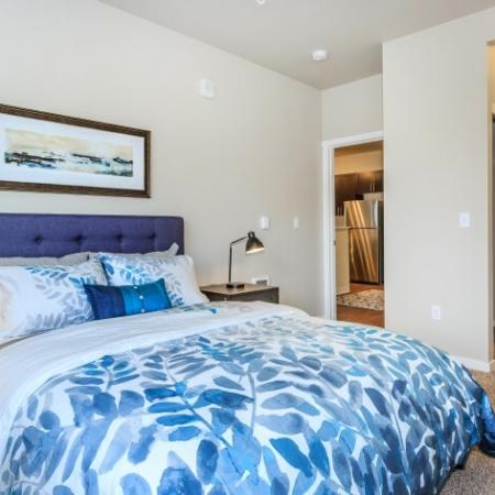 Elegant Bedroom and Bathroom | Outlook at Pilot Butte Apartments | Apartments Bend Oregon