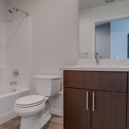 724 Bathroom with Tub/Shower Combination | HANA Apartments | Apartments Seattle WA