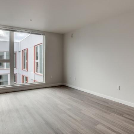 724 Living Room with Oversized Windows | HANA Apartments | Apartments Seattle WA