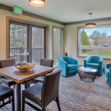 Resident Community Clubhouse with Dining and Lounge   | Apartments In Shoreline WA | Ballinger Commons