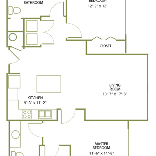 Three Bedroom Floor Plan | Apartments For Rent In Salem, OR | South Block Apartments
