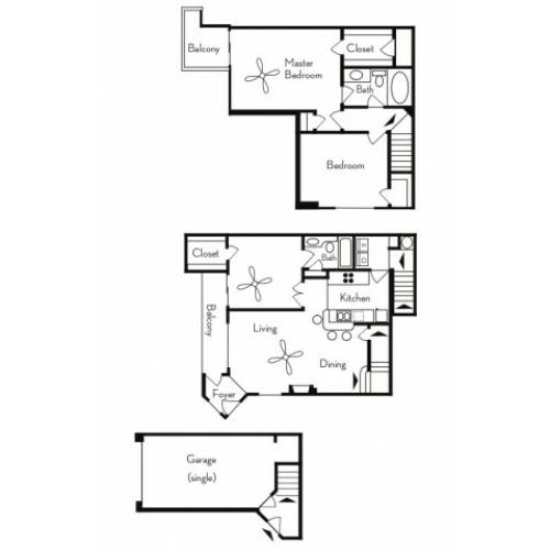 3 Bedroom Floor Plan | Apartments For Rent In Phoenix, AZ | Pavilions on Central Apartments
