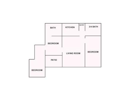 3 Bedroom Floor Plan | Apartments In Shoreline Wa | Meadowbrook Apartments