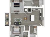 2 Bdrm Floor Plan | Apartments For Rent In Edgewood Washington | 207 East