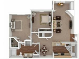 2 Bedroom Floor Plan | Apartments For Rent In Gallatin, TN | Stoneridge Farms at the Hunt Club Apartments