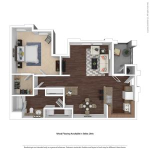 1 Bedroom Floor Plan | Apartments For Rent In Henderson Nv | Verona