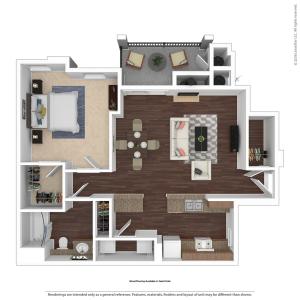 1 Bdrm Floor Plan | 3 Bedroom Apartments Henderson Nv | Verona