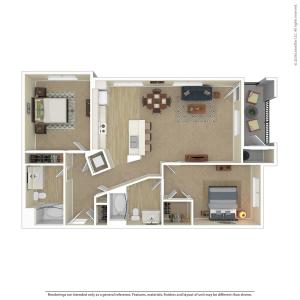 Floor Plan 12 | 2 Bedroom Apartments For Rent In Las Vegas Nv | Avanti