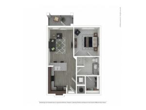 1 Bdrm Floor Plan | 2 Bedroom Apartments For Rent In Nashville Tn | Duet Apartments