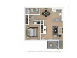 1 Bedroom Floor Plan | Apartments For Rent In Richland, WA | Riverpointe Apartments