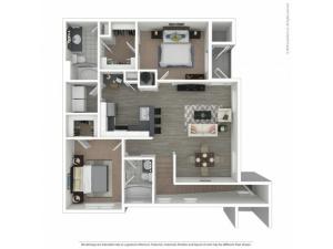 Floor Plan 3 | Apartments In Nashville, TN | Hamptons at Woodland Pointe