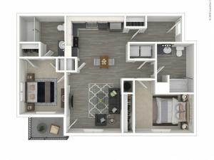 2 Bdrm Floor Plan | Apartments For Rent In Lacey Washington | The Marq on Martin