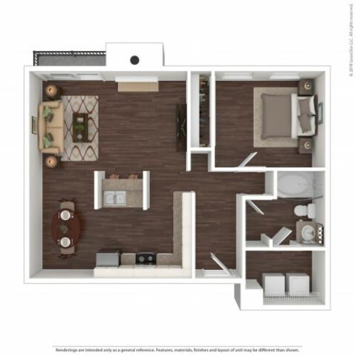 1 Bdrm Floor Plan | 2 Bedroom Apartments In Aurora Co | The Grove at City Center