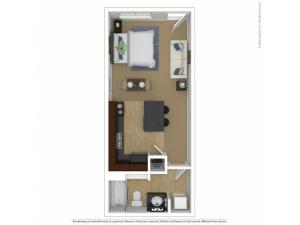 Studio Floor Plan | Apartments For Rent In Beaverton, OR | Element 170 Apartments