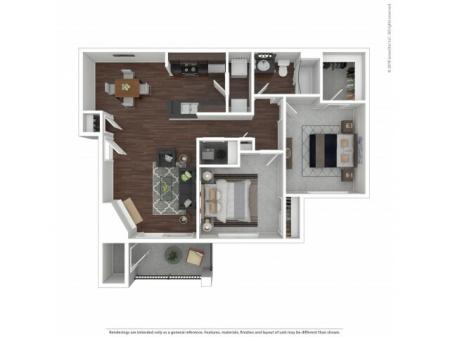 2 Bdrm Floor Plan | Apartments For Rent In Castle Rock Colorado | The Bluffs at Castle Rock