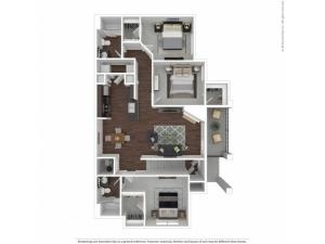 3 Bedroom Floor Plan | Castle Rock Colorado Apartments | The Bluffs at Castle Rock