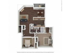 2 Bedroom Floor Plan | Apartments For Rent In Issaquah, WA | Gilman Square Apartments