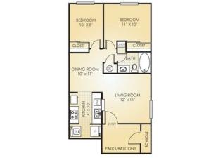 Two Bed, One Bath, 650 Square Feet