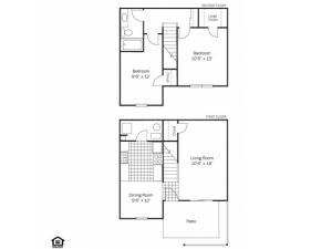 Two-bedroom townhome