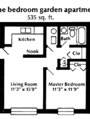 1 bed apartment