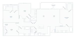 4 Bedroom Floor Plan | Apartments In Farmers Branch TX | Luxe at Mercer Crossing
