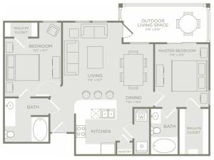 Floor Plan 4 | Apartments In Conroe TX | The Towers Woodland
