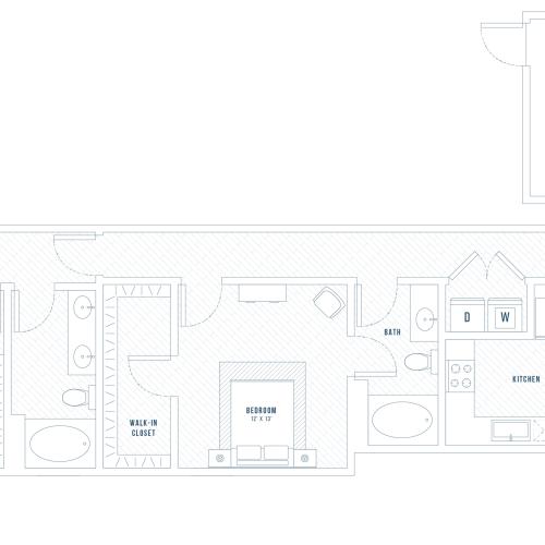 2 Bed 2 Bath Floor Plan | Apartments in McKinney, TX | The Mansions of Prosper